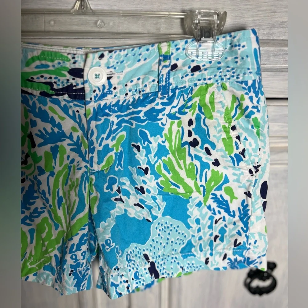 Lilly Pulitzer Callahan Shorts Blue Let’s Cha Cha Preppy‎ Nautical Resort